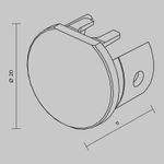 Заглушка для подвесного круглого шинопровода Levity, 2шт., TRA184EC-R-11B. TM Maytoni