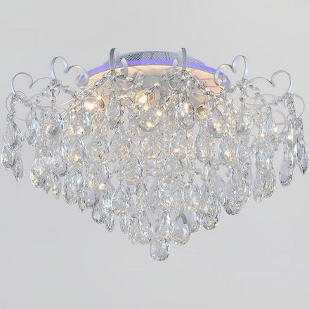 04024-0.3-07 WH+SILVER PN+RGB светильник потолочный