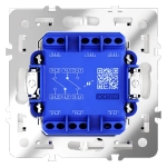 VLS020401 Проходной переключатель встраиваемый VOLTUM S70 двухклавишный с подсветкой 10А, (белый глянцевый). (ТМ Maytoni)
