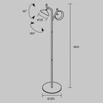 Напольный светильник (торшер) Vita 3000К 18Вт MOD451FL-L16B3K. TM Maytoni