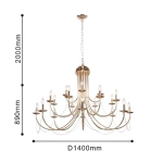 Подвесная люстра Plini 2591-20P, 20*E14*40W. ТМ F-Promo
