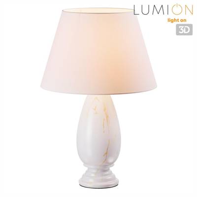 8218/1T CLASSI (В 2-Х КОРОБКАХ) LN25 379 белый, керамика/текстиль Настольная лампа Е27 1*60W 220V SHARLIN