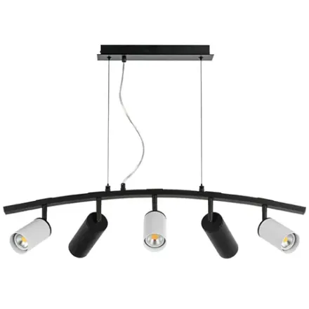 LR735363872 Люстра RULLO 5х50W GU10 ЧЕРНЫЙ/БЕЛЫЙ (571735+214436-3+214487-2)