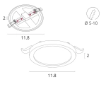 Встраиваемый светильник Arte Lamp MESURA A7978PL-1WH, LED