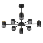 8234/8C COMFI LN25 000 черный, металл/акрил Люстра потолочная GX53 LED 8*10W + LED-проектор 4*5W 2700К 220V VIRSAVA