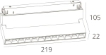 Магнитный трековый светильник Arte Lamp LINEA A4638PL-1WH, 1хLED