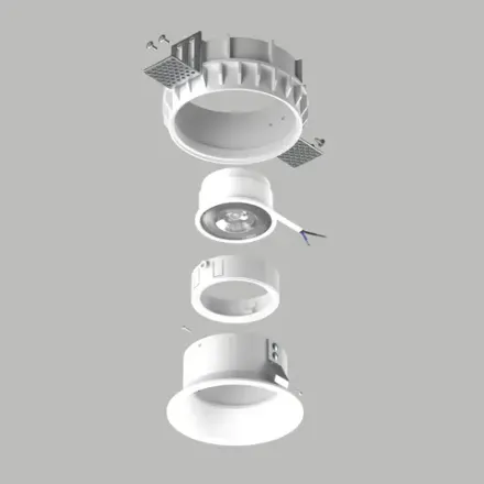 G214606WMOD Светильник DOMINO ROUND под LED модуль/лампу МR16 БЕЛЫЙ (214610+214606+214006)