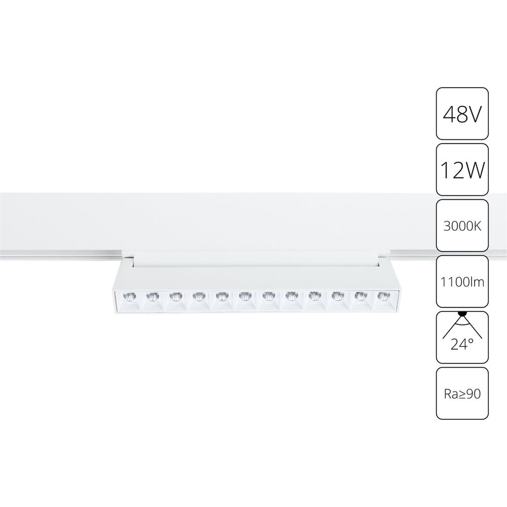 Магнитный трековый светильник Arte Lamp LINEA A4678PL-1WH