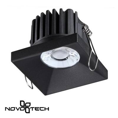 358481 SPOT NT21 284 черный Светильник встраиваемый IP44 LED 3000K 10W 100-265V METIS