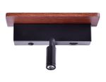 Настенный светодиодный светильник с выключателем, USB портом и полкой FW291 BK/DW черный/темное дерево LED 4200K+3000K 6W+1W 265*110*130