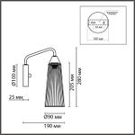 6584/1W MODERNI LN25 бронза/прозрачный, металл/стекло Бра E14 1*40W 220V DOLIANA