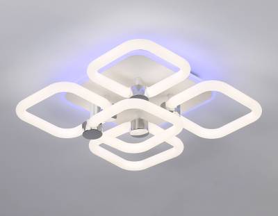 Светильник светодиодный потолочный FA3861/4+1 WH белый 70W 3000K-6400K+RGB 400*400*115 (ПДУ РАДИО 2.4G)