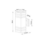 Уличный настенный светильник Arte lamp HEATHER A4413AL-2BK, 2хE27