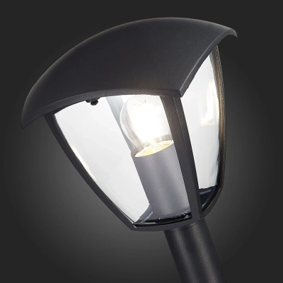 SL081.405.01 Светильник уличный наземный ST-Luce Черный/Черный, Прозрачный E27 1*40W