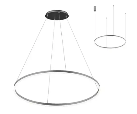 08214,12A(4000K) Подвес Тор матовый никель d80 h150 Led 45W (4000K) 2 типа крепления