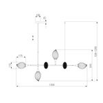 Подвесной светильник с акриловыми плафонами 30188/6 черный, G9х6