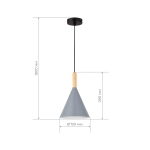 SLE1255-423-01 Светильник подвесной Черный/Серый E27 1*40W