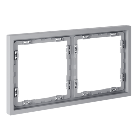 VLS100216 Рамка пластиковая VOLTUM S70 на 2 поста, (серый). (ТМ Maytoni)