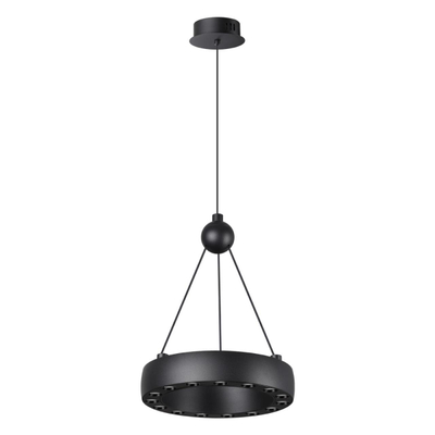 359396 OVER NT24 278 черный Светильник подвесной светодиодный, длина провода 2м IP20 LED 12W вниз/5W вверх 220V 1360Лм 3000K TURN