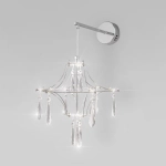 Настенный светодиодный светильник с фигурным хрусталем 442/1 хром, LED