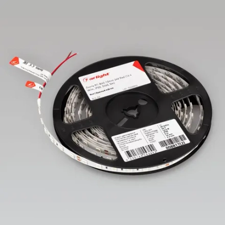 Лента RT-B60-10mm 24V Red (14.4 W/m, IP20, 5060, 5m) (Arlight, Открытый)