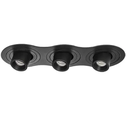 i637172 Светильник INTERO TUBO LED 7W*3 360LM*3 60G ЧЕРНЫЙ 3000K (217637+217172+217172+217172)