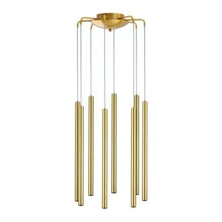 L8T747233 Люстра TUBO LED 40W 2400LM 25G ЗОЛОТО 3000K (574733+747233 (8шт)