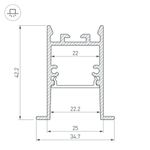 Профиль SL-COMFORT-3542-F-2000 ANOD (Arlight, Алюминий)