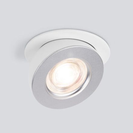 Встраиваемый точечный светодиодный светильник Pruno 25080/LED 8W 4200К белый/серебро