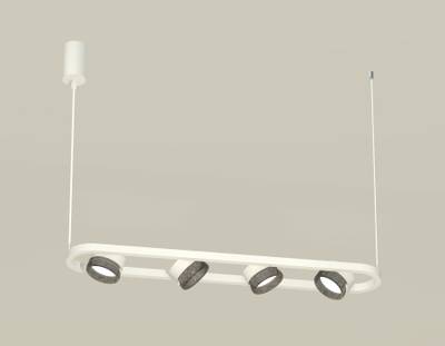 Комплект подвесного поворотного светильника с композитным хрусталем XB9163200/4 SWH/BK белый песок/тонированный GX53 (C9163, N8484)