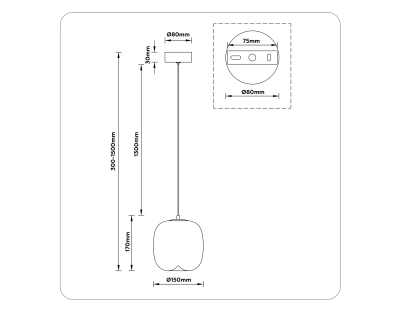 Светильник светодиодный подвесной LH11092 BK/SM черный/дымчатый 4W 3000K D150*170