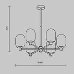 Подвесной светильник Sharlot FR1012PL-06BS, G9х6. TM Maytoni