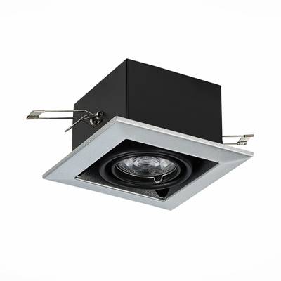 ST250.148.01 Св-к встр. Черный GU10 1*50W  L126xW126xH70 220V Без ламп