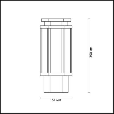 4048/1B NATURE ODL18 743 темно-серый/белый Уличный светильник на столб IP44 E27 100W 220V GINO