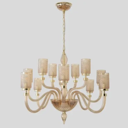 Люстра Crystal Lux SILVESTRO SP12 AMBER 2971/312