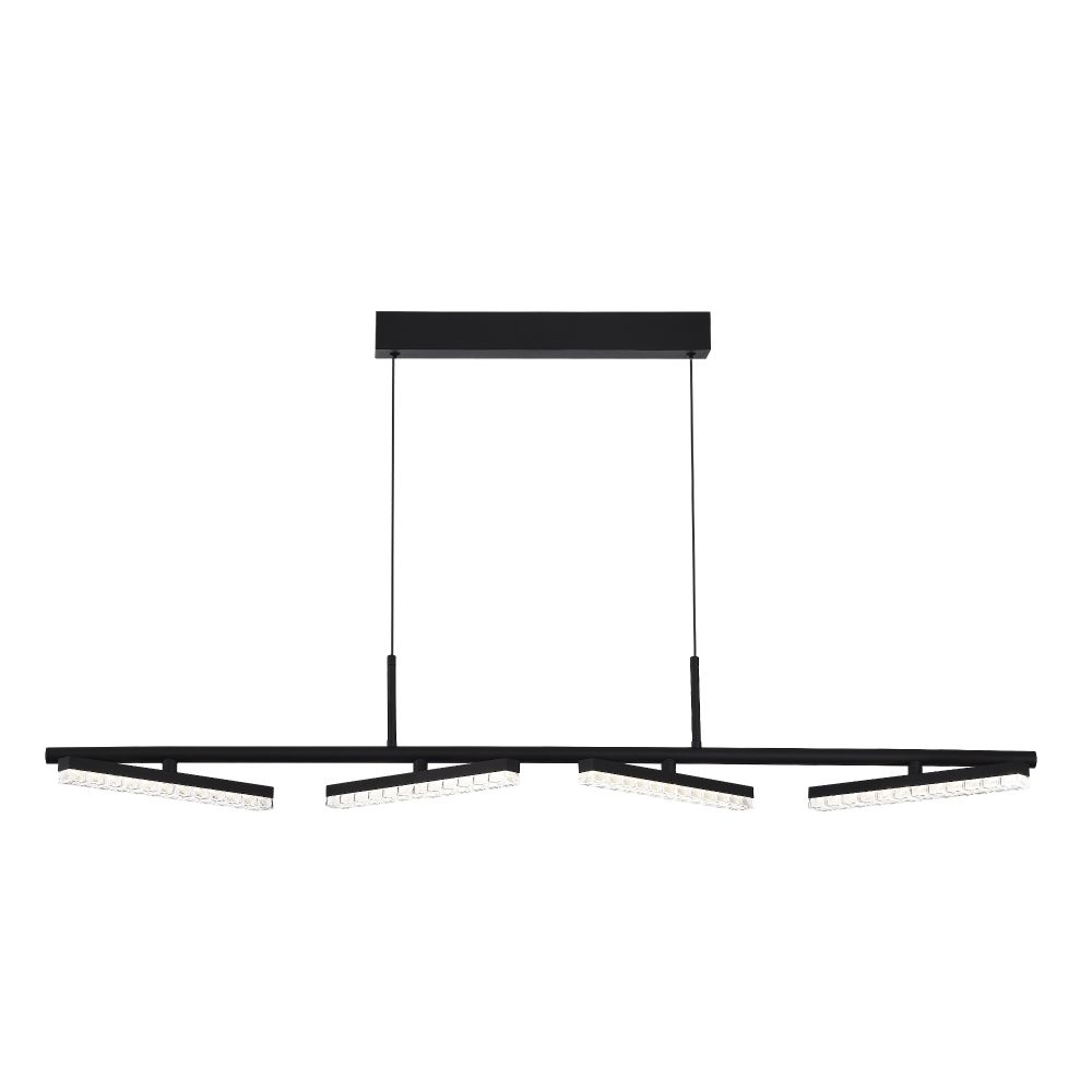 SL1018.403.04 Светильник подвесной ST-Luce черный/прозрачный LED 4*32W 4000K