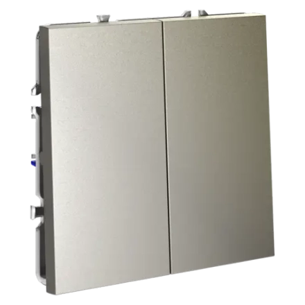 VLS020604 Выключатель с самовозвратом встраиваемый VOLTUM S70 двухклавишный 10А, (шелк). (ТМ Maytoni)