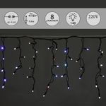 A-020 LED RGB светодиодная "бахрома" 3x0.6м 140LED черный провод влагозащ., морозостойкий