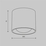 Потолочный светильник Линза / Lens 15 Вт 4000 К 70° IP44, C217CL-15W4K-W. TM Maytoni