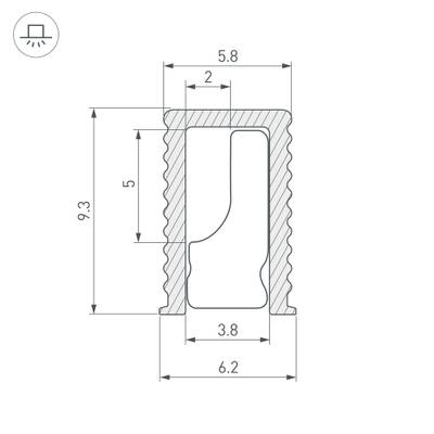 Профиль SL-MINI-6-H9-2000 ANOD OLIVE GREY (Arlight, Алюминий)