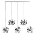 L5PL721134 Подвес пятерной линейный EXTRA 5x3x5W(led) G9  (721134 - 5 + 572164 -1) ХРОМ Lightstar