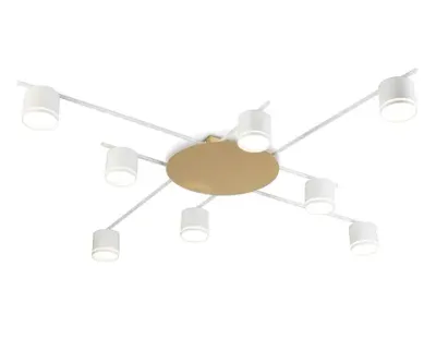 Светильник потолочный FL51759/8 WH/GD белый/золото GX53/8 max 12W 870*870*95