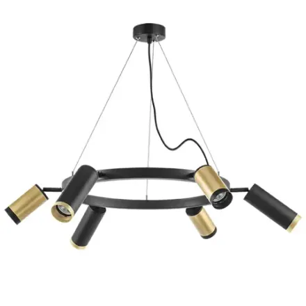 LR01640387370 Люстра RULLO 6х50W GU10 ЧЕРНЫЙ/ЗОЛОТО (571016+214440-3+214487-3+203437-3+203440-3)