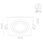 Точечный встраиваемый светильник Arte Lamp TARF A2168PL-1BK, 1хGU10