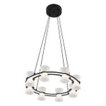 8341/28L LEDIO LN черный/прозрачный металл/акрил Люстра подвесная LED 28W 3000K 220V VINORA
