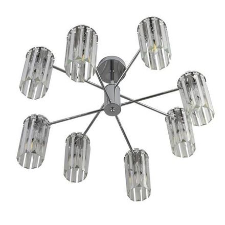 8348/8C CLASSI хром/прозрачный, металл/хрусталь Люстра подвесная E14 8*40W 220V FAVLA