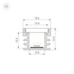 Профиль FLOOR18-H15-3000 ANOD BLACK (Arlight, Алюминий)