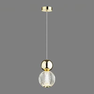 5008/7L L-VISION ODL23 589 золотой/прозрачный/металл/акрил Подвес LED 7W 4000K 350Лм CRYSTAL