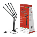 Светильник светодиодный настольный СНП-Т2-ФИТО 4П40 40Вт 4 плафона на прищепке пульт на шнуре черн. IN HOME 4690612053554