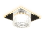 Встраиваемый точечный светильник TN355 CH/CL хром/прозрачный GU5.3+3W (LED WHITE) 95*95*45